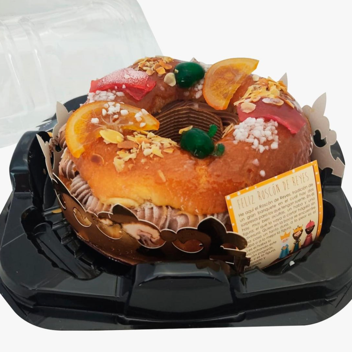 Roscón de Reyes Relleno - Nata o Crema o Trufa- 650 - 725 gr - Vegano y Sin Gluten