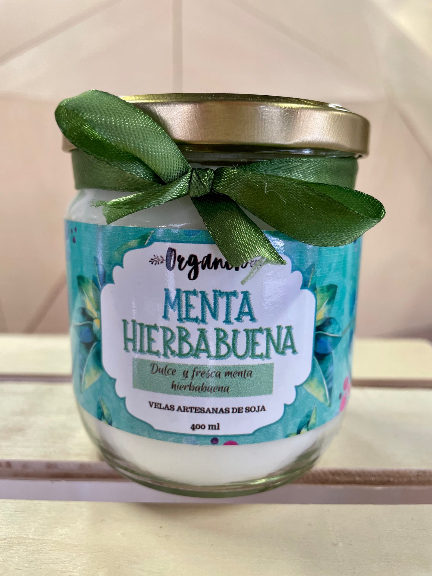 MENTA Y HIERBABUENA - VELA SOJA - organikvelas